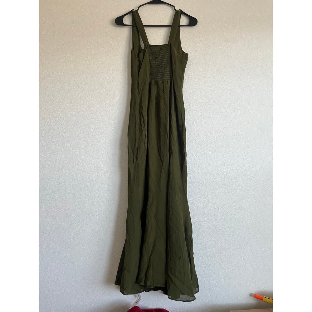 SZ 0 Reformation Laine Dress Moss Garden NWT - Picture 3 of 5